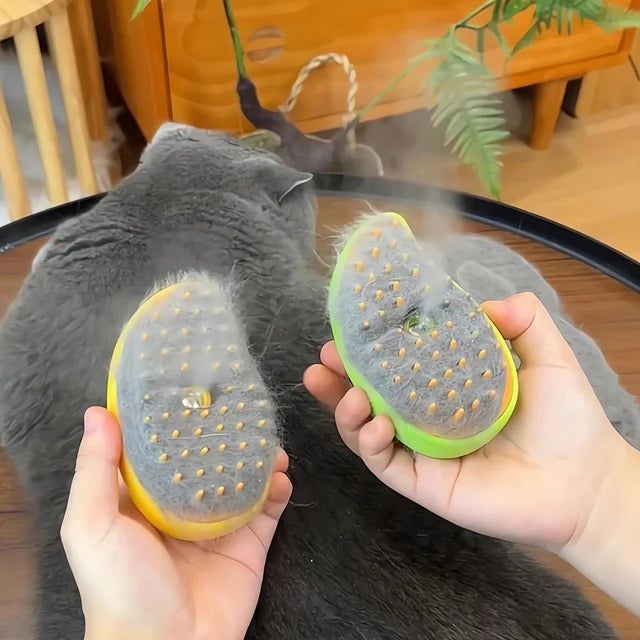😺 3-in-1 Steam Pet Grooming Brush – For Cats