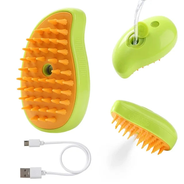 😺 3-in-1 Steam Pet Grooming Brush – For Cats