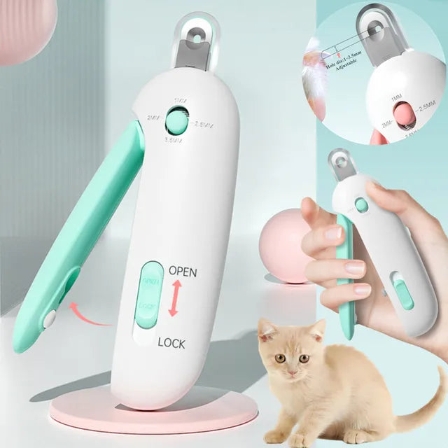 ✂️ Adjustable Pet Nail Trimmer – Professional Cat Grooming Clipper