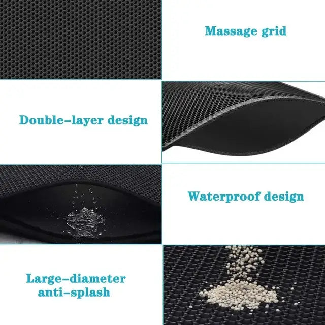 π± Cat Litter Mat With Gift β Double Layer Waterproof, Non-Slip & Washable
