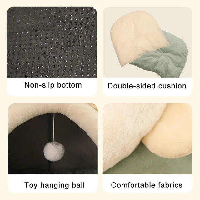 😴 Deep Sleep Cat Bed – Foldable, Removable & Washable