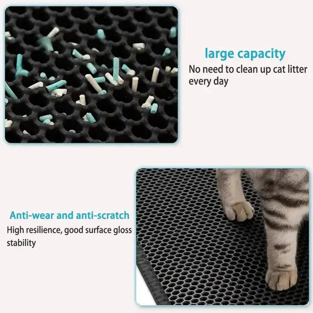 π± Cat Litter Mat With Gift β Double Layer Waterproof, Non-Slip & Washable