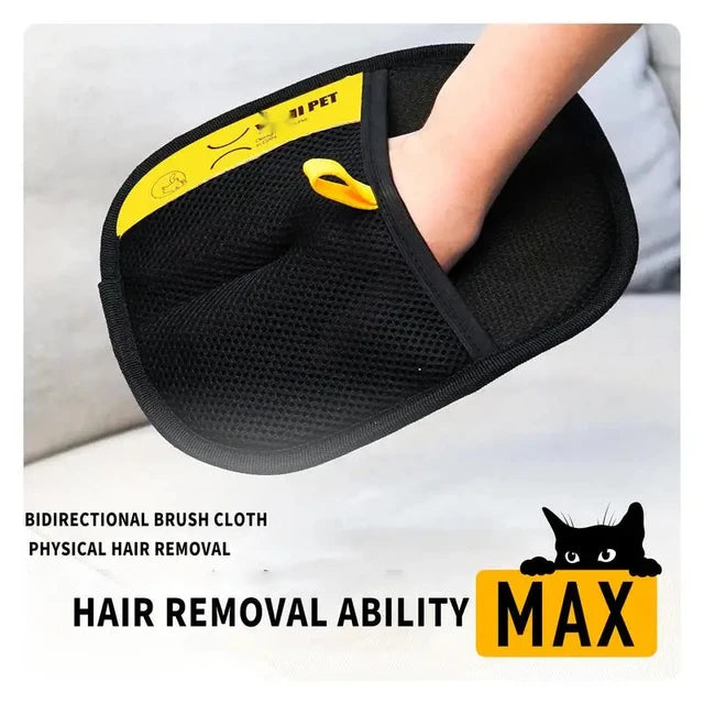 🧤 Pet Hair Remover Electrostatic Gloves – Two-Way Brush for Cats