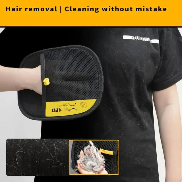 🧤 Pet Hair Remover Electrostatic Gloves – Two-Way Brush for Cats