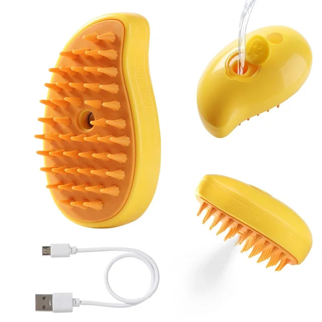 😺 3-in-1 Steam Pet Grooming Brush – For Cats