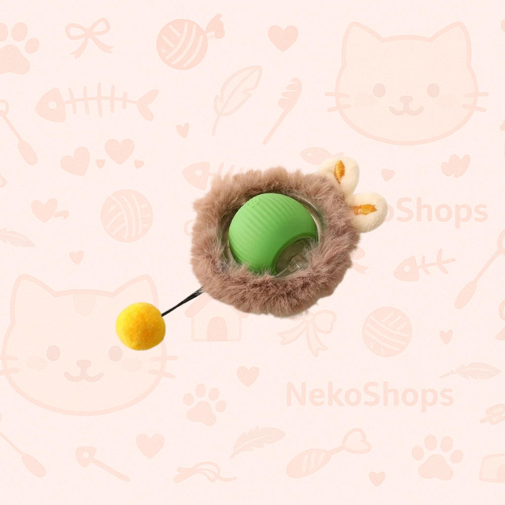 ⚡ Interactive Smart Cat Toy Ball – USB Rechargeable, Auto-Rolling with Lights & Sound