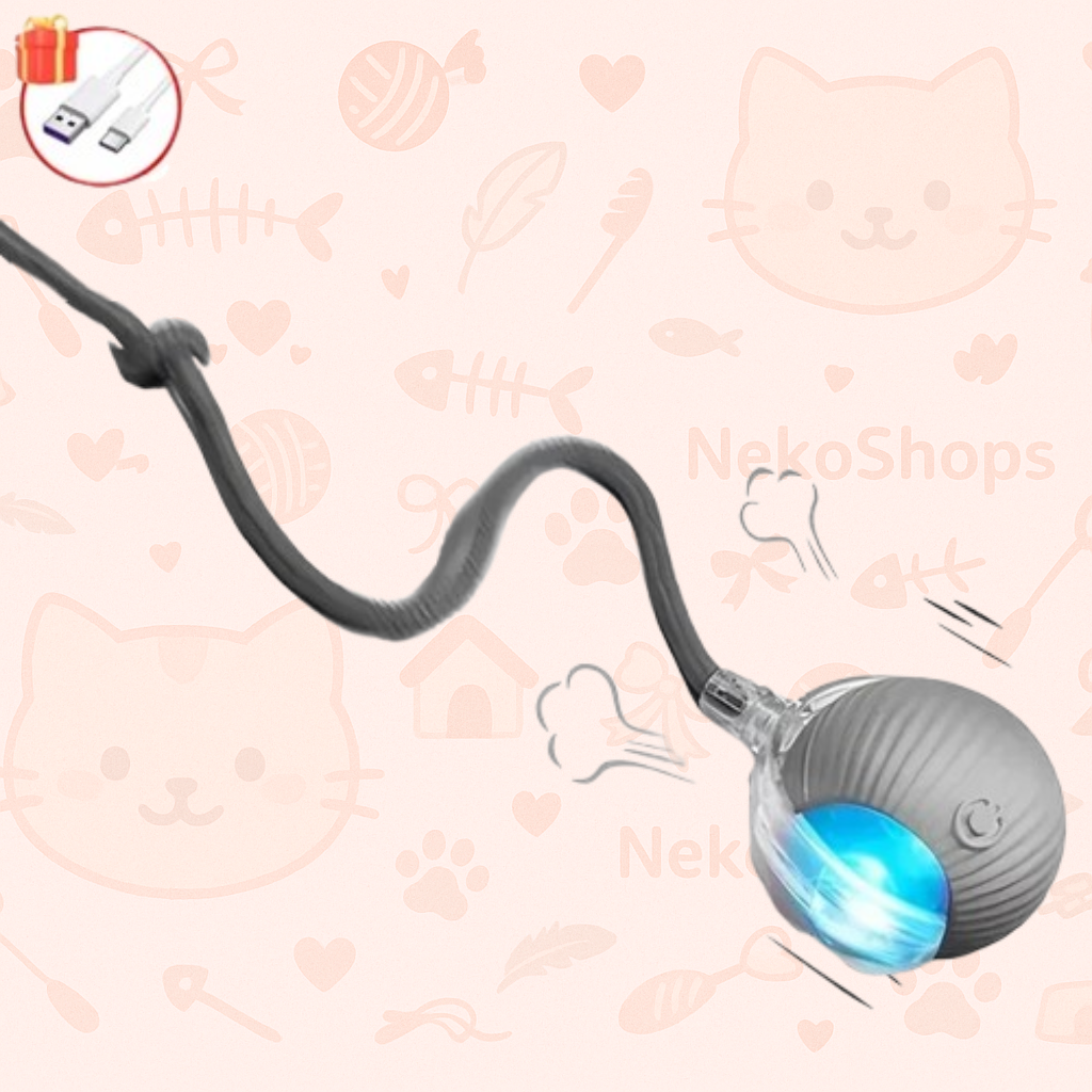 ⚡ Interactive Smart Cat Toy Ball – USB Rechargeable, Auto-Rolling with Lights & Sound