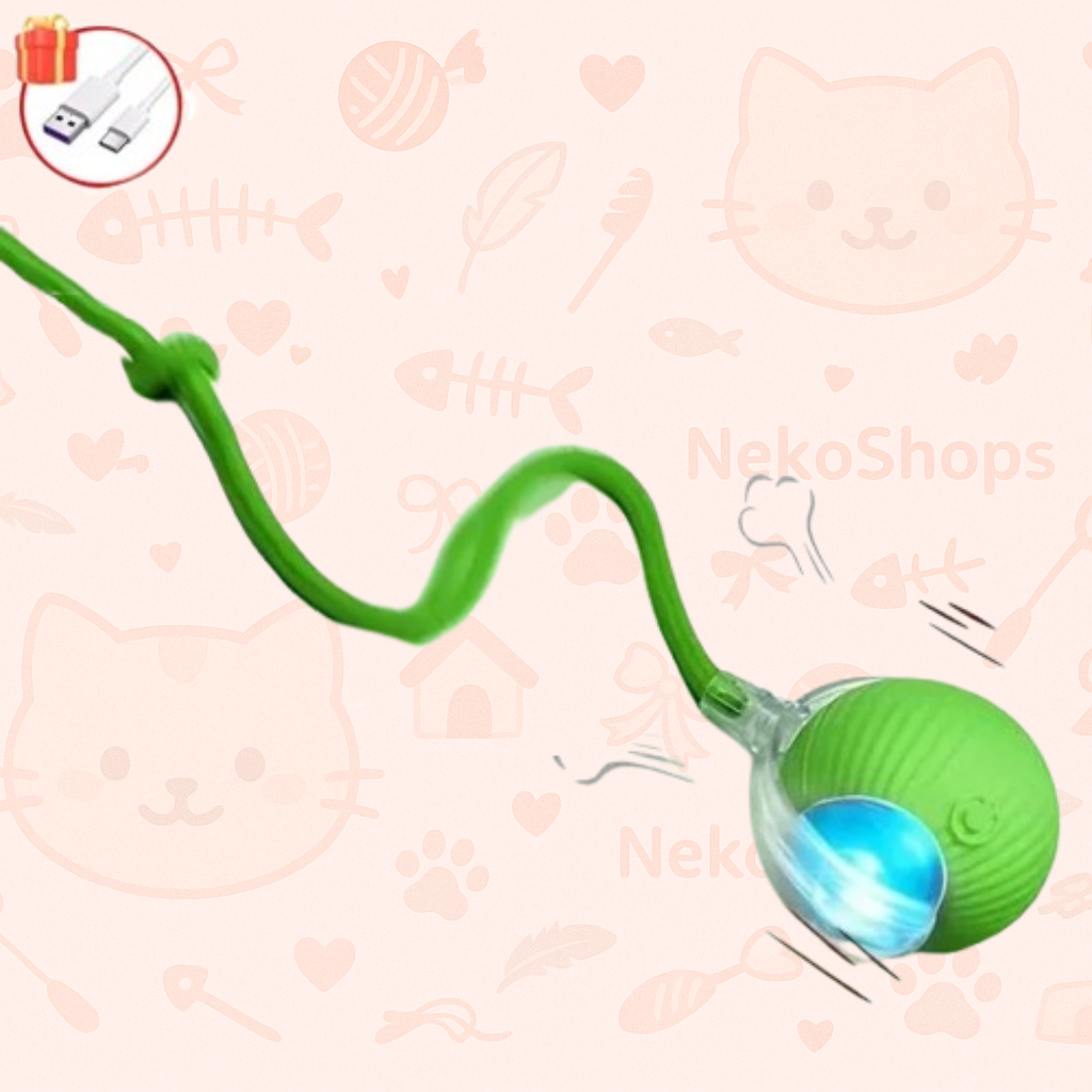 ⚡ Interactive Smart Cat Toy Ball – USB Rechargeable, Auto-Rolling with Lights & Sound