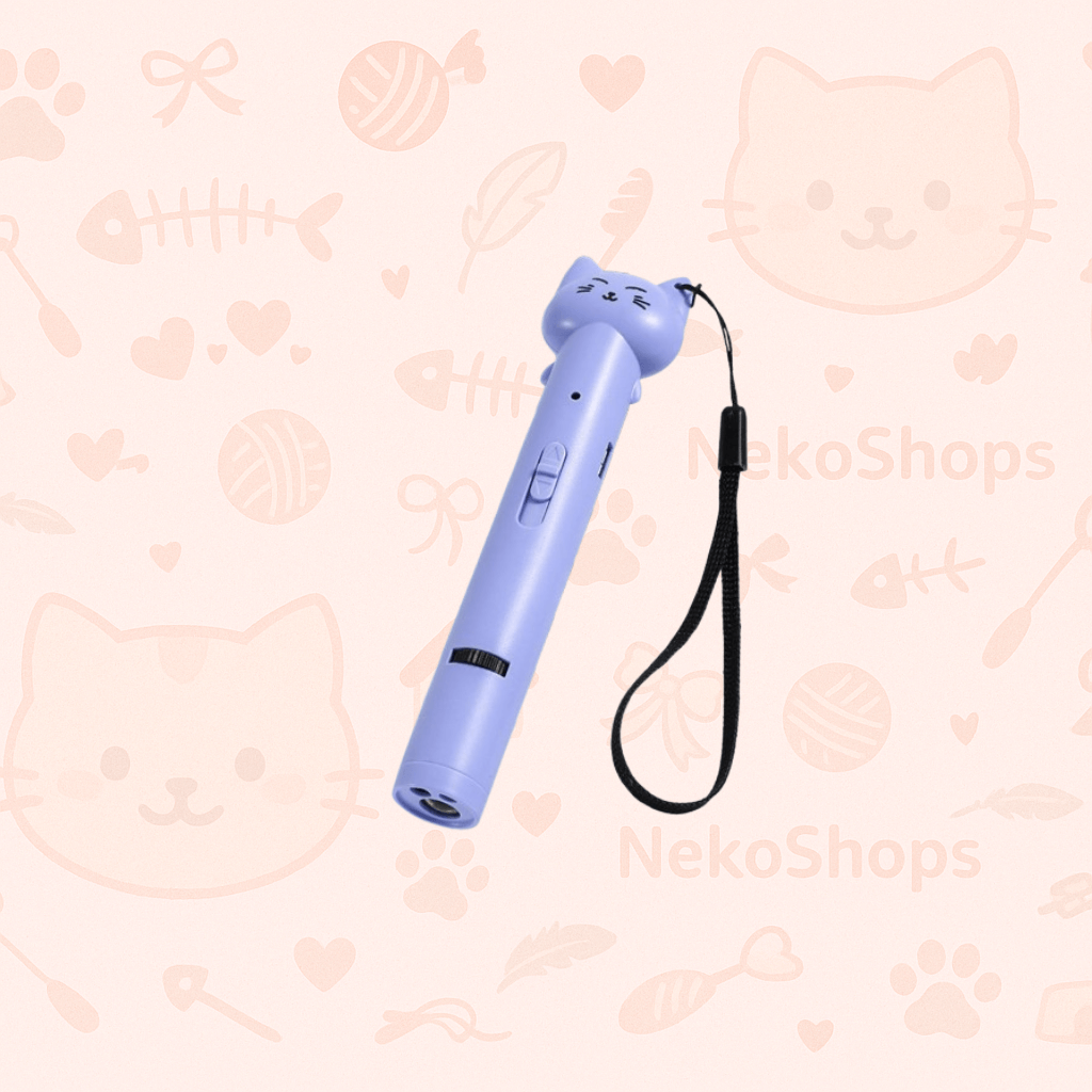 4-in-1 USB rechargeable cat toy laser pen featuring playful patterns and UV light.