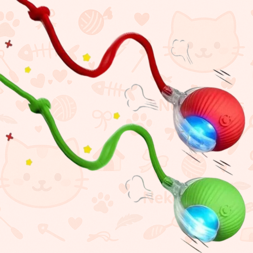 ⚡ Interactive Smart Cat Toy Ball – USB Rechargeable, Auto-Rolling with Lights & Sound