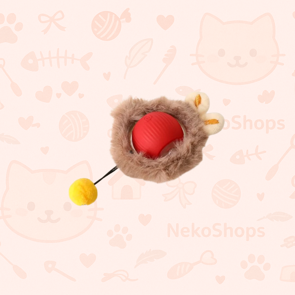 ⚡ Interactive Smart Cat Toy Ball – USB Rechargeable, Auto-Rolling with Lights & Sound
