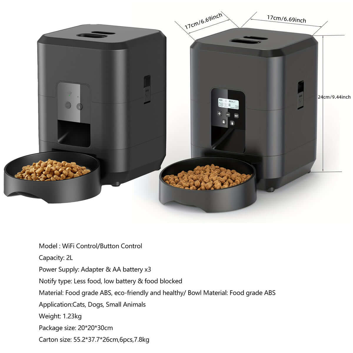 🐾 2L Smart Automatic Pet Feeder – For Cats