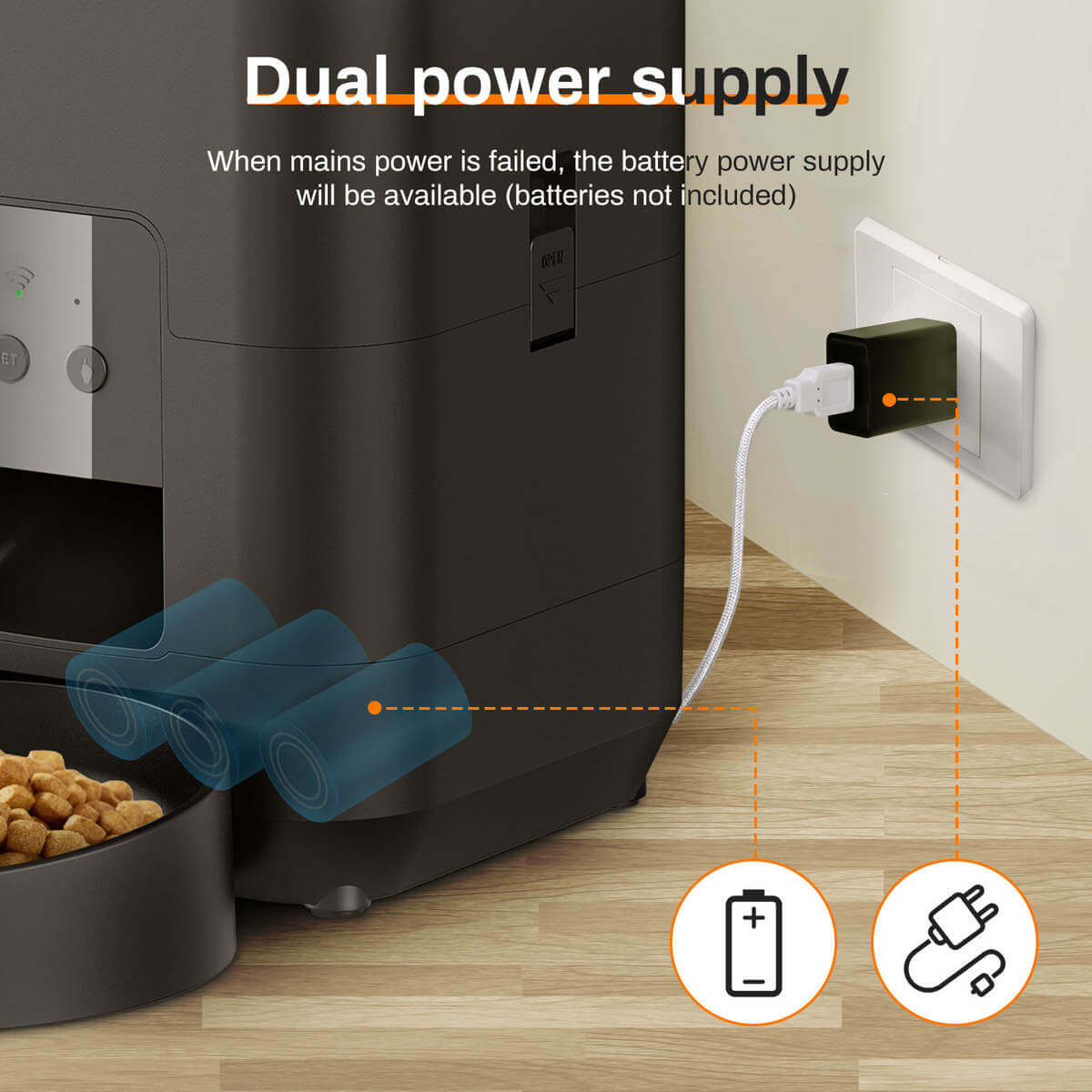 🐾 2L Smart Automatic Pet Feeder – For Cats