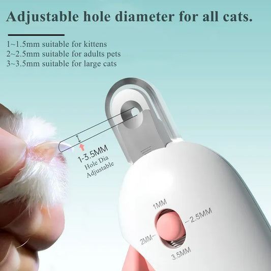 ✂️ Adjustable Pet Nail Trimmer – Professional Cat Grooming Clipper