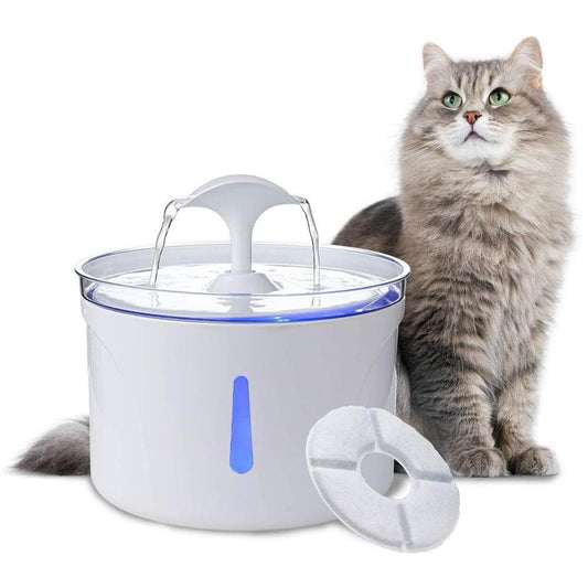 🐾 2.5L Automatic Cat Water Fountain – LED Silent Pet Drinking Dispenser